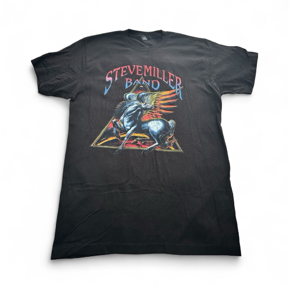 Men's Tultex Steve Miller Band Tour 2019 Short Sleeve Tee M Black Red